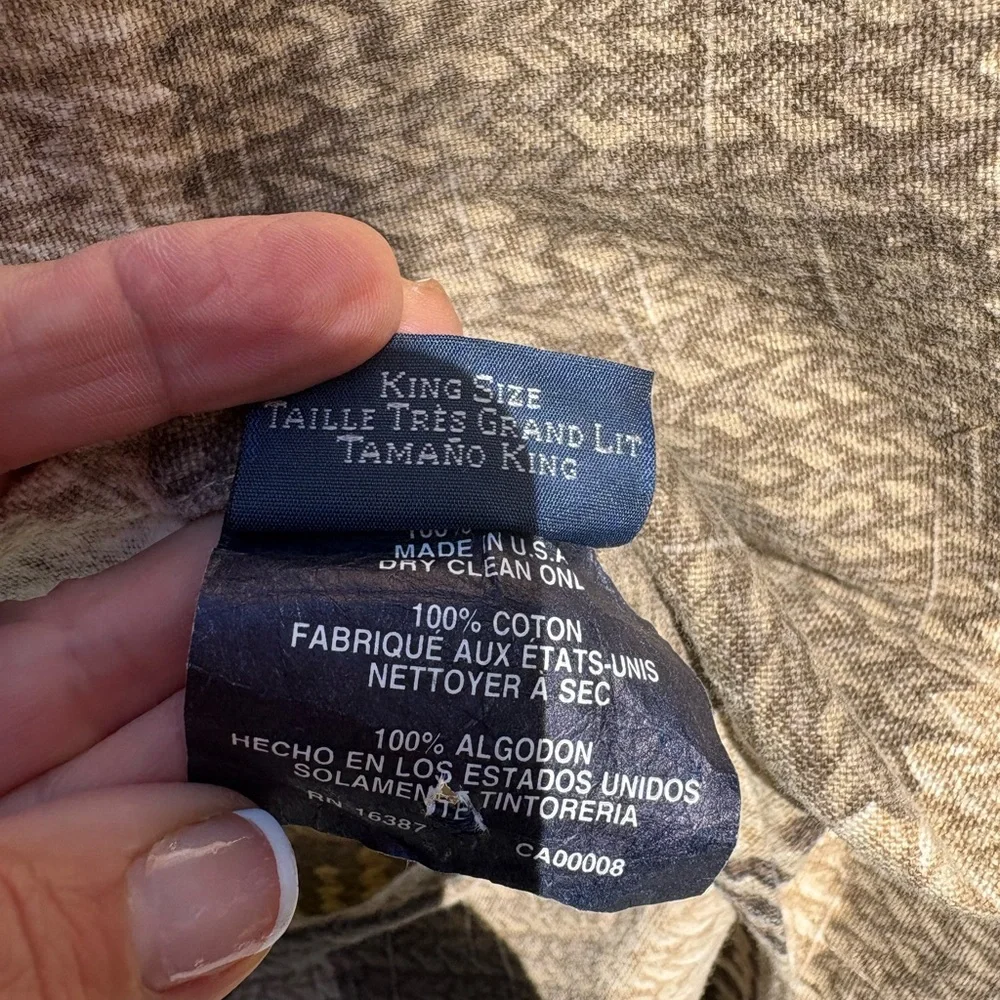 Vintage Ralph Lauren Tamano King Pillow Sham